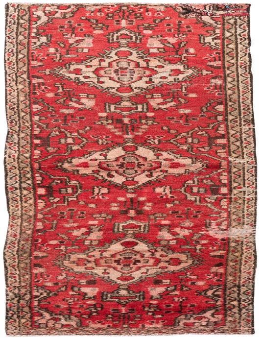 Detail image of 2' 4 x 9' Hand Knotted Ultra Vintage Persian Wool Runner Rug