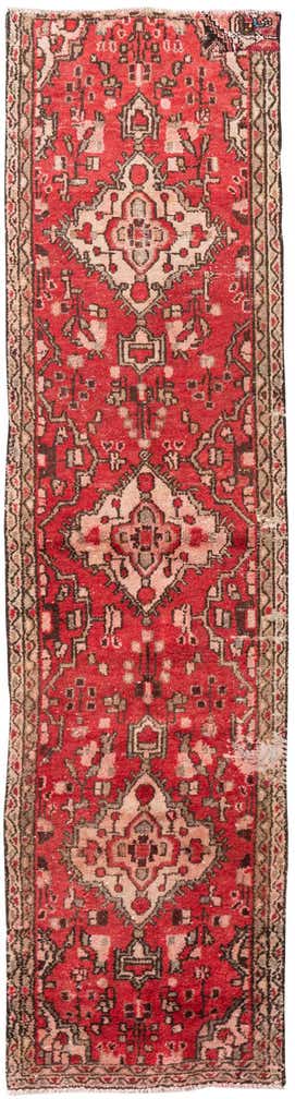 2' 4 x 9' Hand Knotted Ultra Vintage Persian Wool Runner Rug