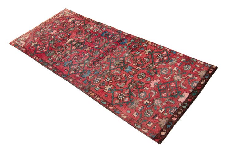 Detail image of 2' 4 x 5' 3 Hand Knotted Ultra Vintage Persian Wool Runner Rug