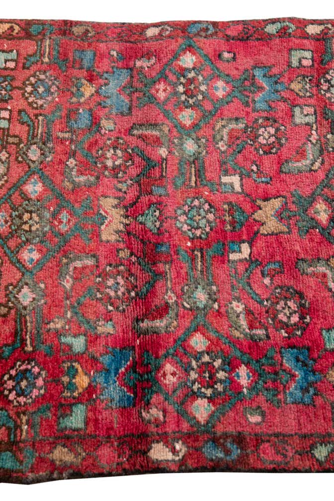 2' 4 x 5' 3 Hand Knotted Ultra Vintage Persian Wool Runner Rug