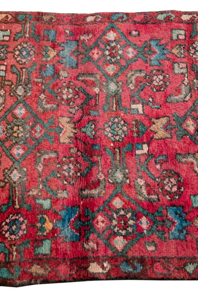 Detail image of 2' 4 x 5' 3 Hand Knotted Ultra Vintage Persian Wool Runner Rug