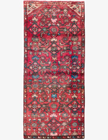 2' 4 x 5' 3 Hand Knotted Ultra Vintage Persian Wool Runner Rug