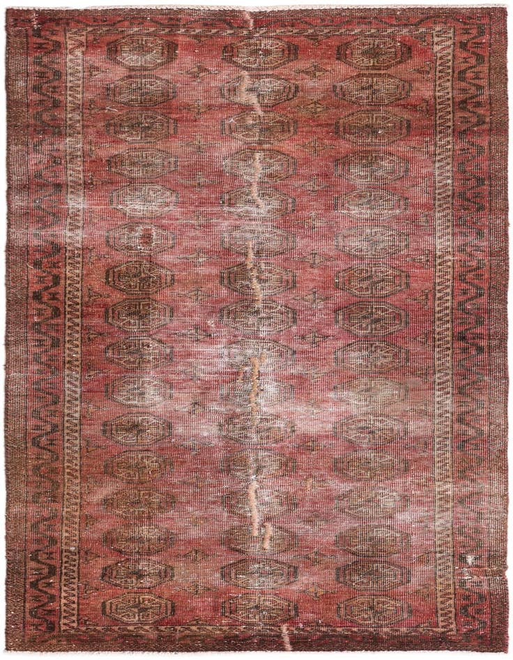Detail image of 2' 9 x 6' 3 Hand Knotted Ultra Vintage Persian Wool Runner Rug