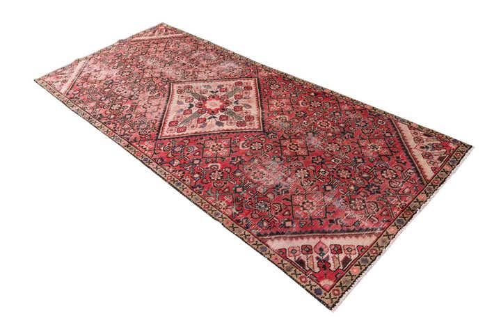 3' 8 x 8' 5 Hand Knotted Ultra Vintage Persian Wool Runner Rug