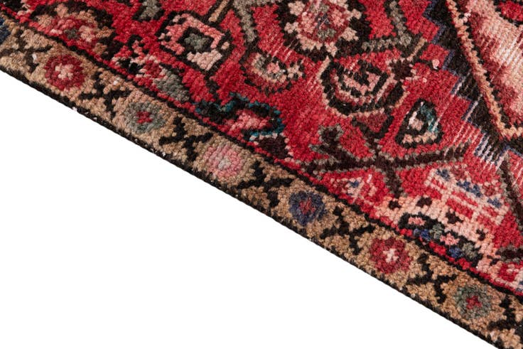 Detail image of 3' 8 x 8' 5 Hand Knotted Ultra Vintage Persian Wool Runner Rug