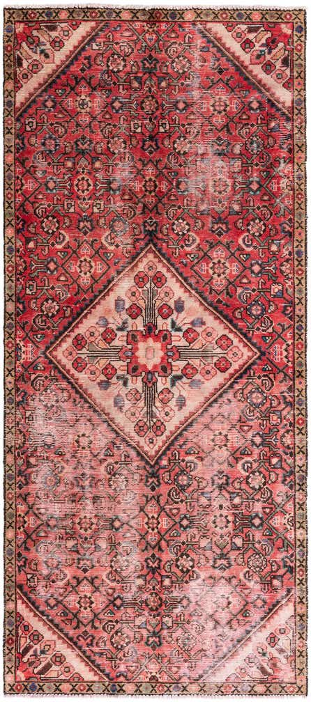 3' 8 x 8' 5 Hand Knotted Ultra Vintage Persian Wool Runner Rug