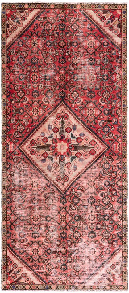 Detail image of 3' 8 x 8' 5 Hand Knotted Ultra Vintage Persian Wool Runner Rug