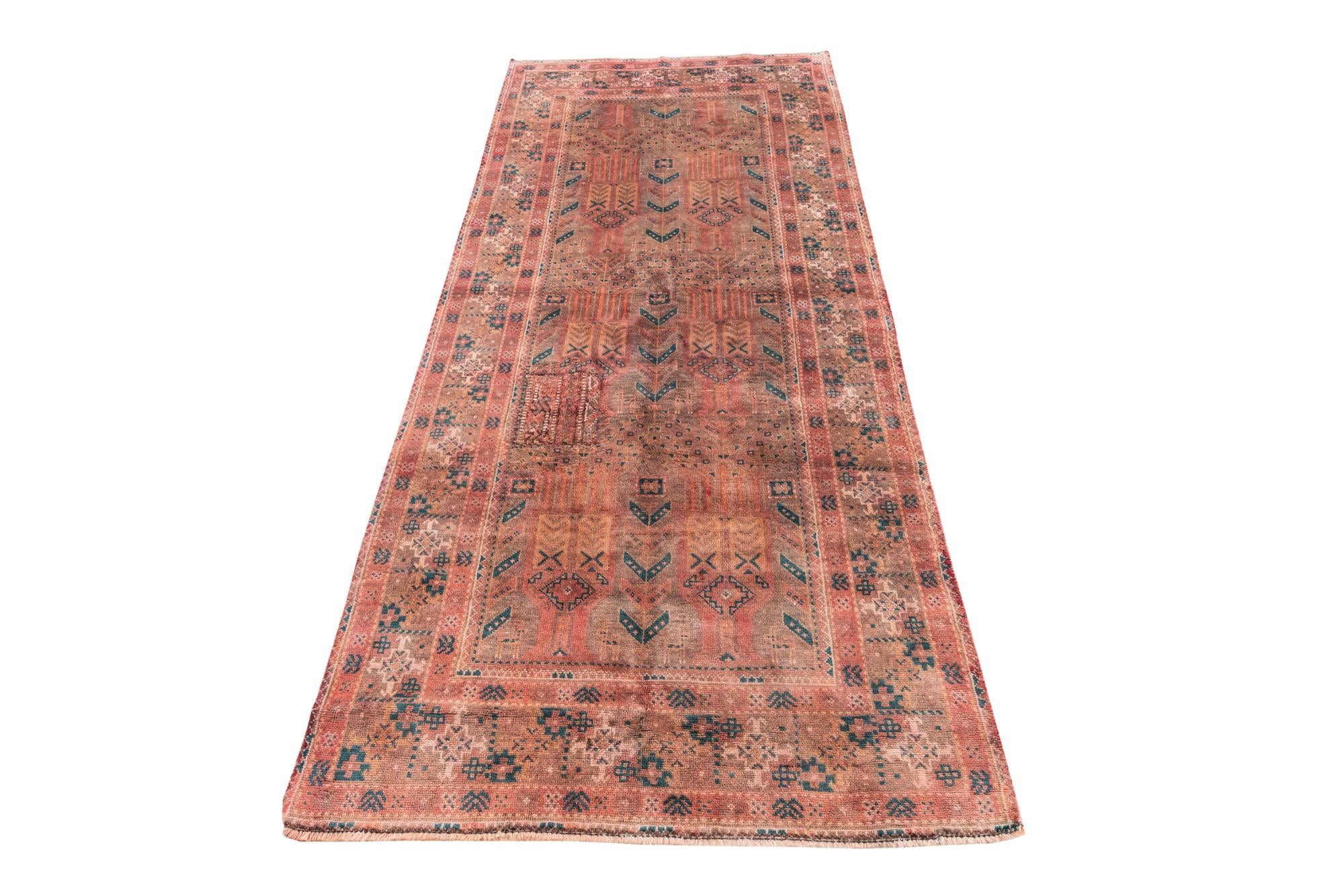 3' 6 x 8' 9 Hand Knotted Ultra Vintage Persian Wool Runner Rug