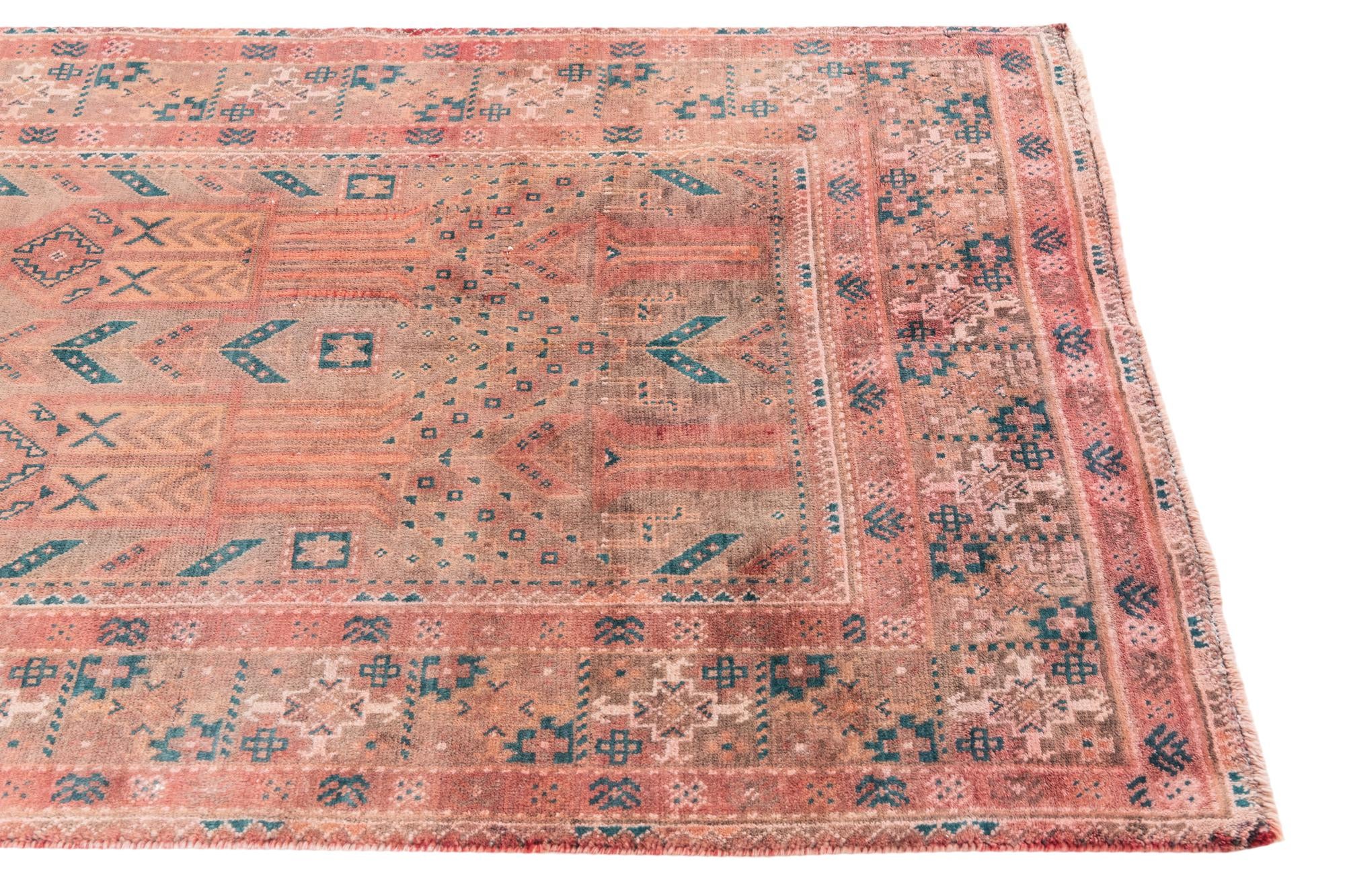 3' 6 x 8' 9 Hand Knotted Ultra Vintage Persian Wool Runner Rug