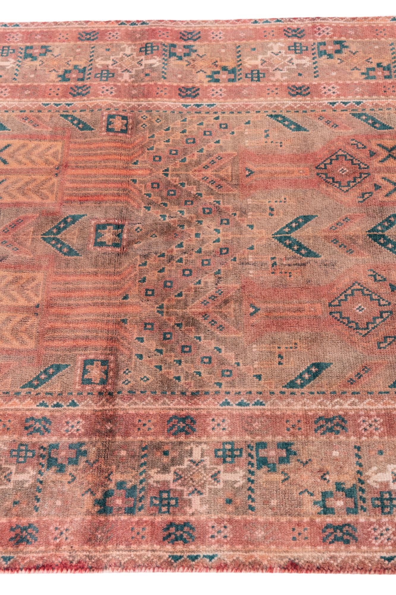 3' 6 x 8' 9 Hand Knotted Ultra Vintage Persian Wool Runner Rug