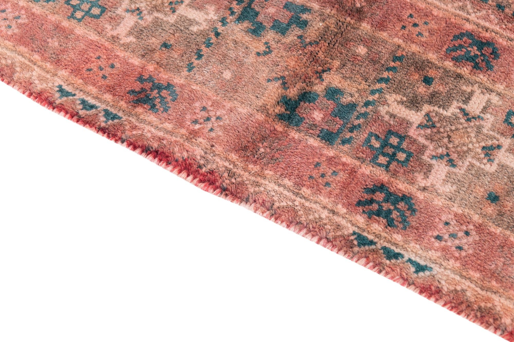 3' 6 x 8' 9 Hand Knotted Ultra Vintage Persian Wool Runner Rug