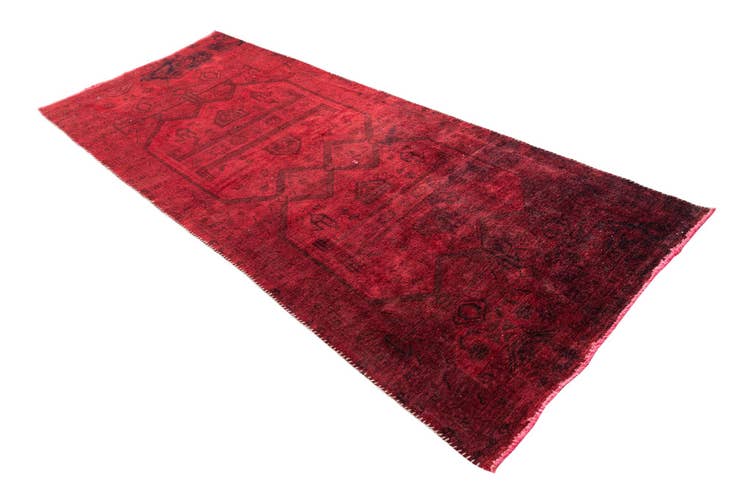 Detail image of 3' 9 x 9' Hand Knotted Ultra Vintage Persian Wool Runner Rug