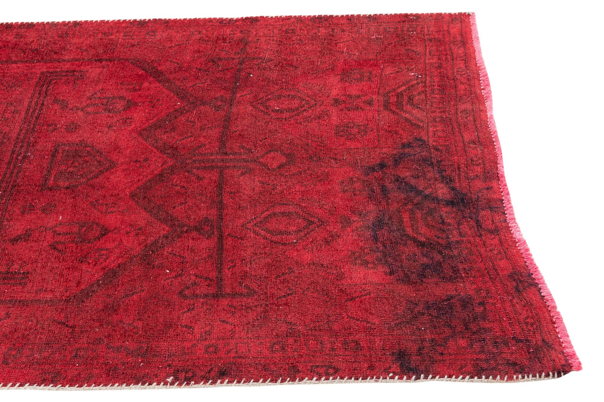 3' 9 x 9' Hand Knotted Ultra Vintage Persian Wool Runner Rug