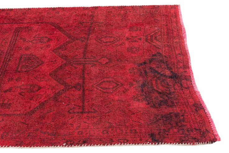 Detail image of 3' 9 x 9' Hand Knotted Ultra Vintage Persian Wool Runner Rug