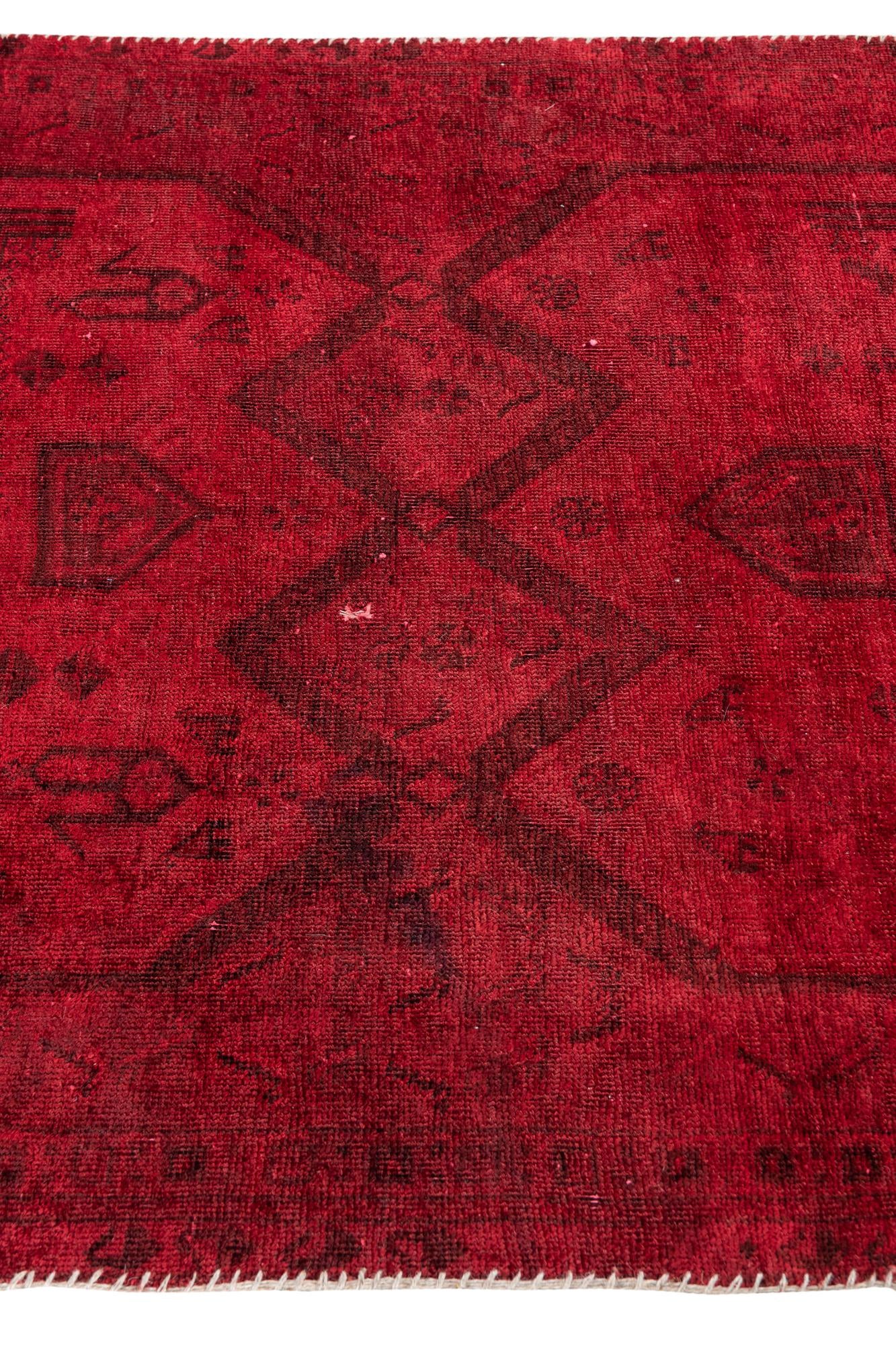 3' 9 x 9' Hand Knotted Ultra Vintage Persian Wool Runner Rug