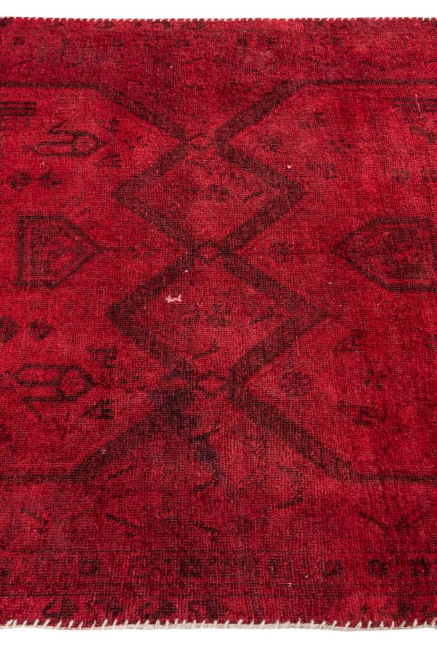 Detail image of 3' 9 x 9' Hand Knotted Ultra Vintage Persian Wool Runner Rug