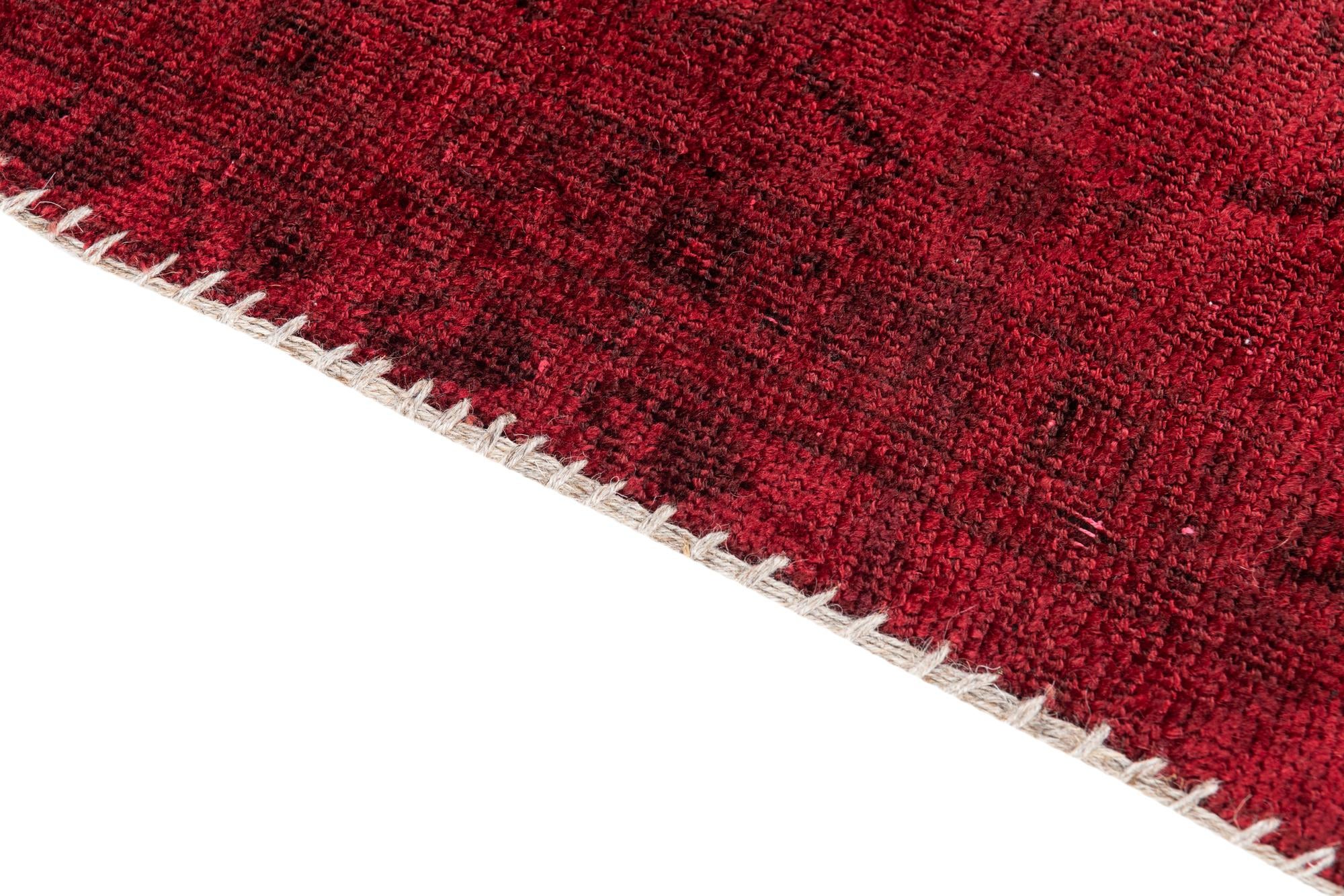 3' 9 x 9' Hand Knotted Ultra Vintage Persian Wool Runner Rug