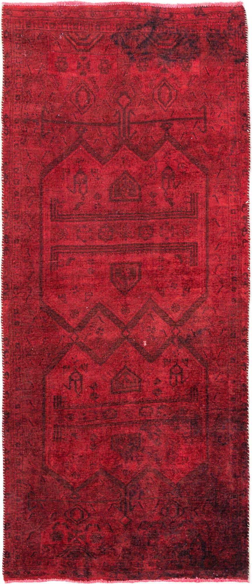3' 9 x 9' Hand Knotted Ultra Vintage Persian Wool Runner Rug