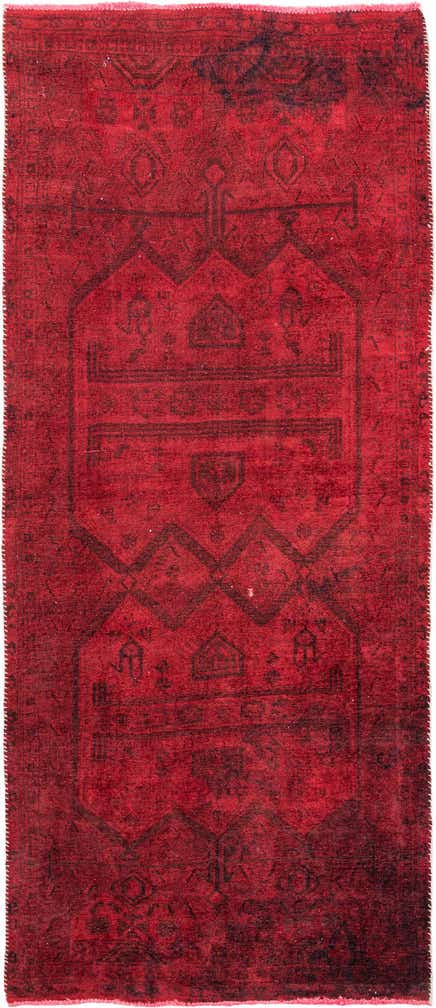 3' 9 x 9' Hand Knotted Ultra Vintage Persian Wool Runner Rug