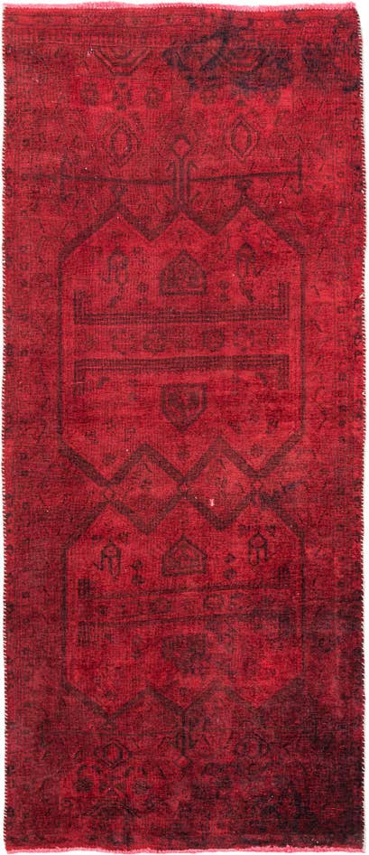 Detail image of 3' 9 x 9' Hand Knotted Ultra Vintage Persian Wool Runner Rug