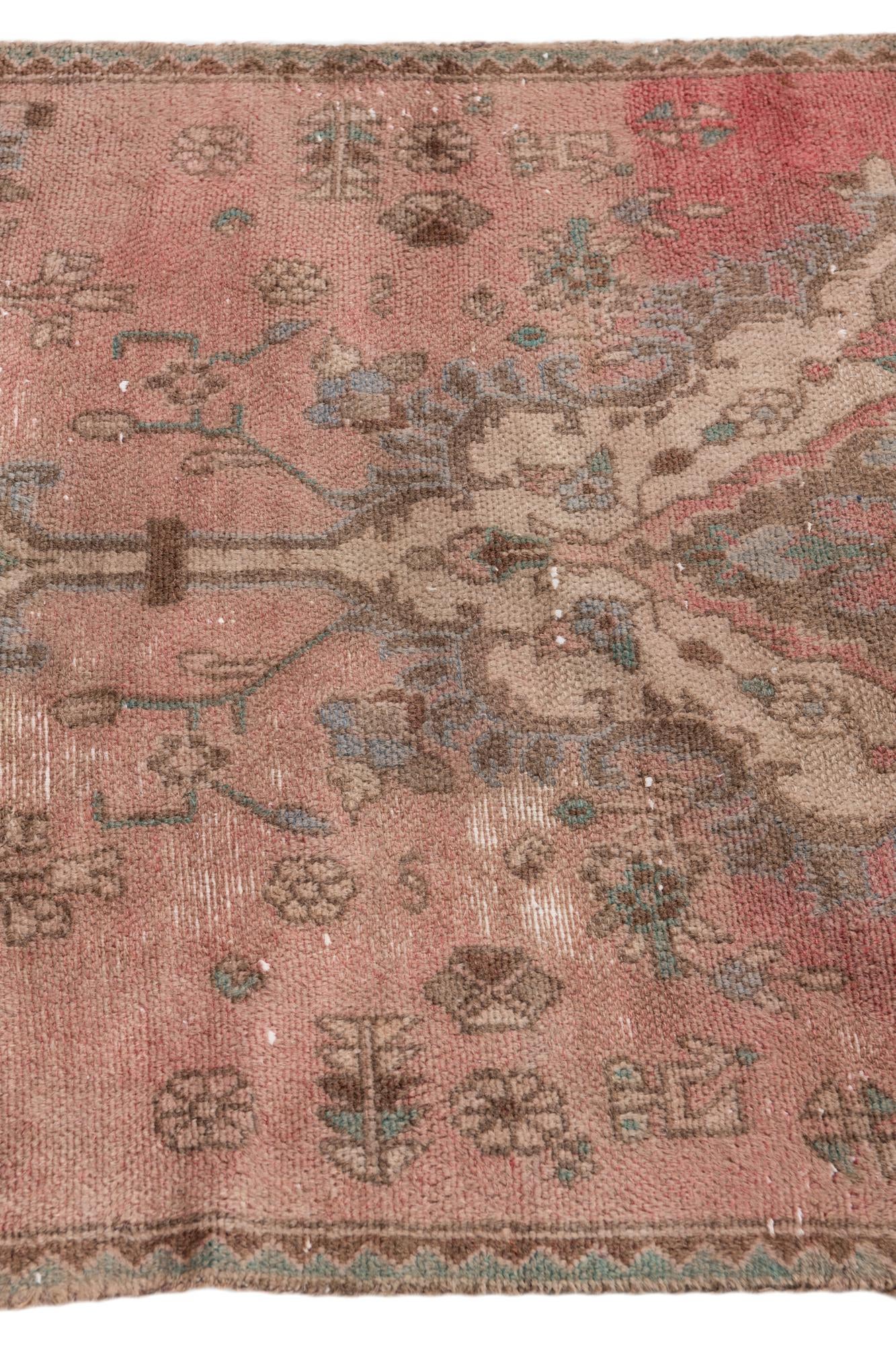 2' 10 x 6' 8 Hand Knotted Ultra Vintage Persian Wool Runner Rug