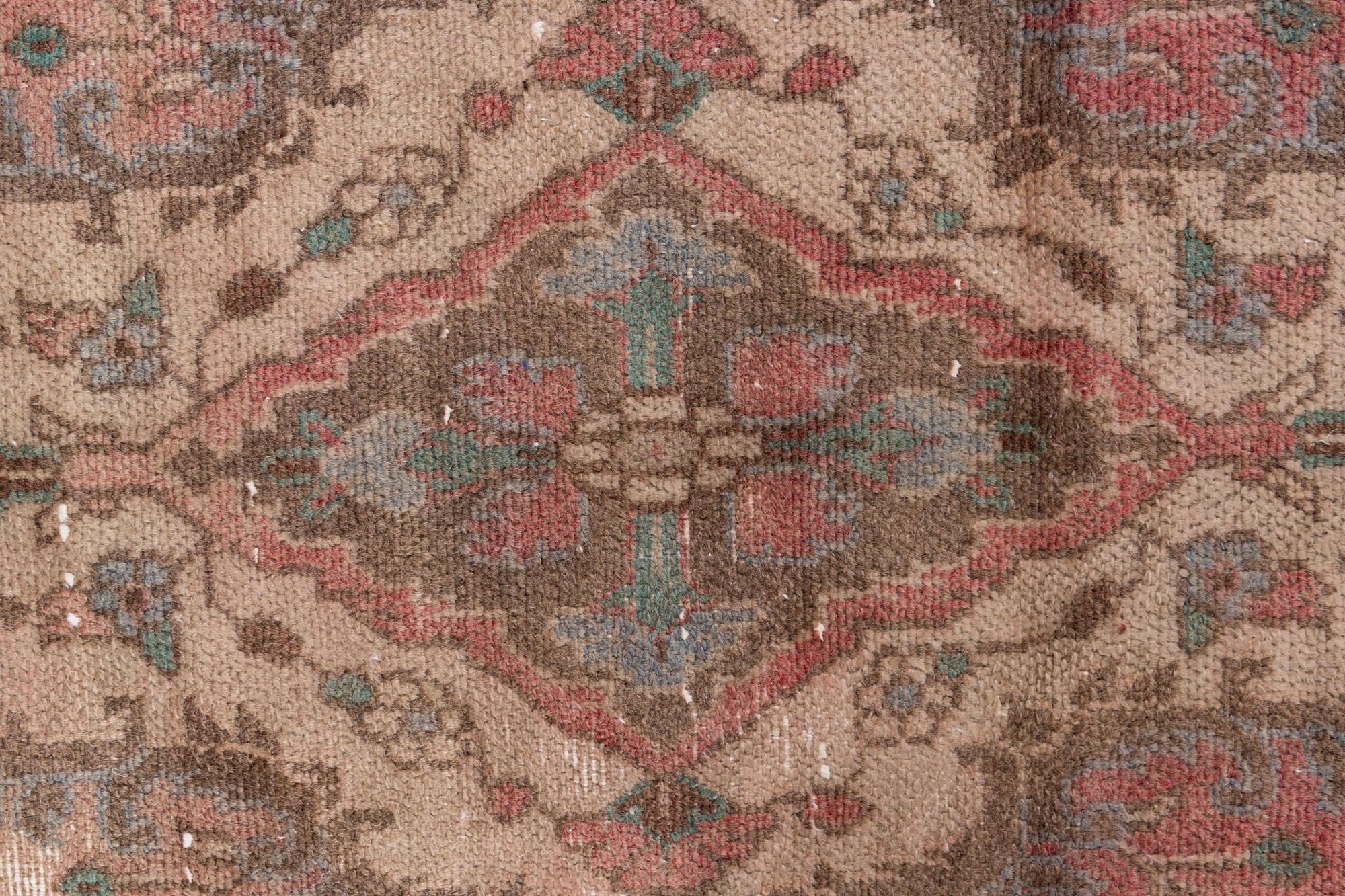 2' 10 x 6' 8 Hand Knotted Ultra Vintage Persian Wool Runner Rug