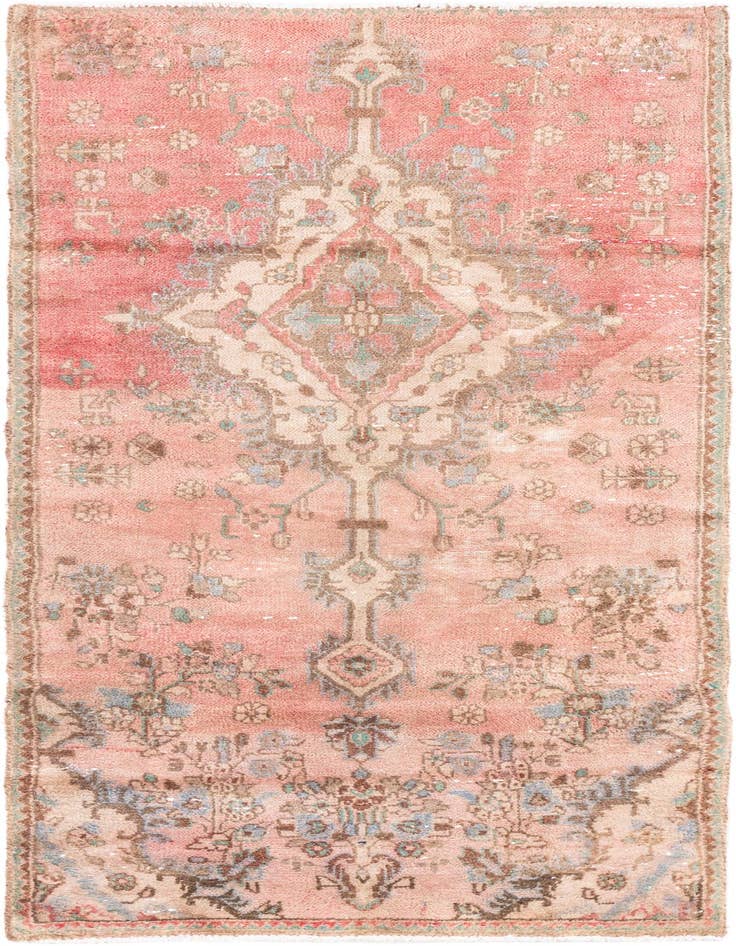 Detail image of 2' 10 x 6' 8 Hand Knotted Ultra Vintage Persian Wool Runner Rug