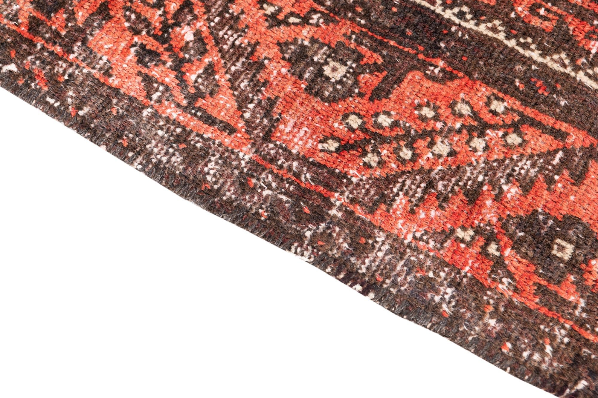 4' x 8' Hand Knotted Ultra Vintage Persian Wool Runner Rug