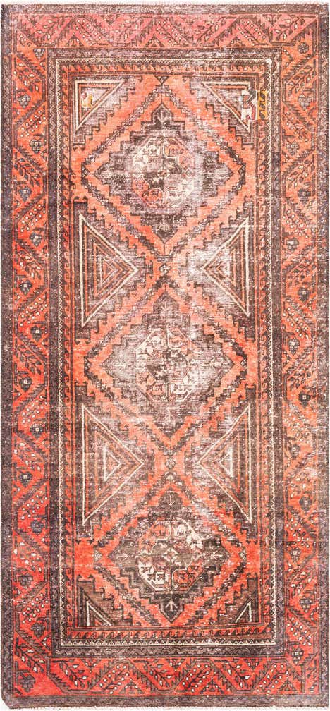 4' x 8' Hand Knotted Ultra Vintage Persian Wool Runner Rug