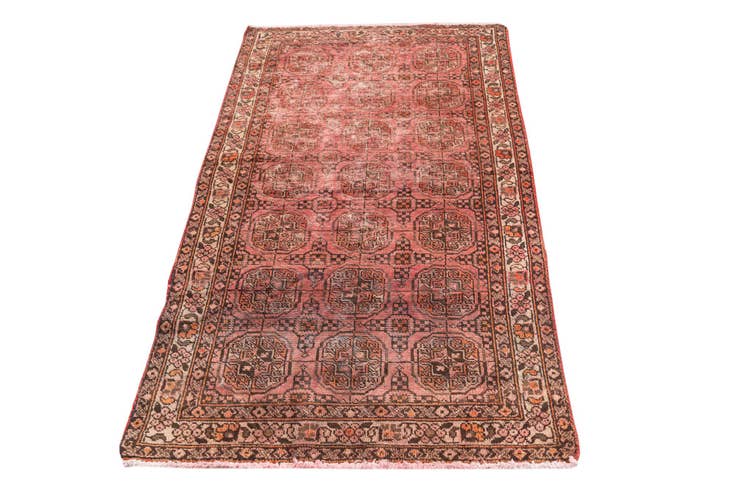 Detail image of 3' 1 x 5' 9 Hand Knotted Ultra Vintage Persian Wool Runner Rug