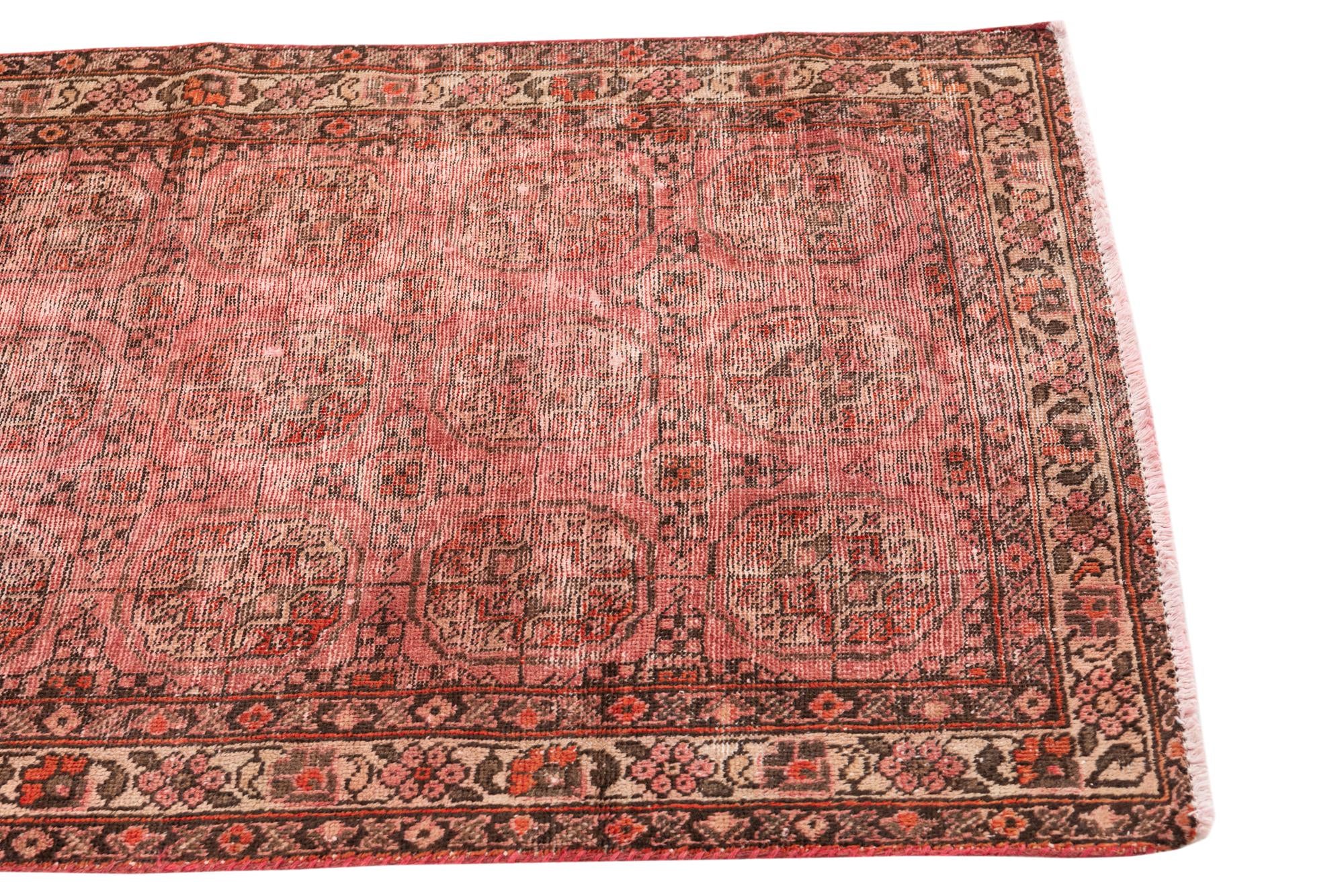 3' 1 x 5' 9 Hand Knotted Ultra Vintage Persian Wool Runner Rug