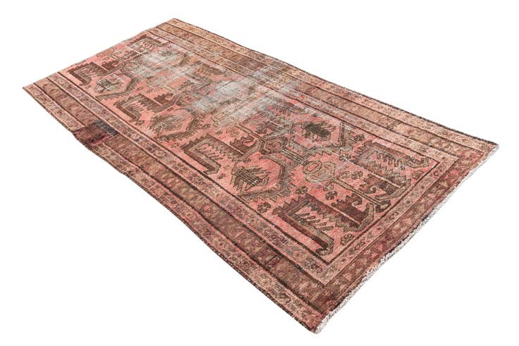 Detail image of 3' 6 x 7' 6 Hand Knotted Ultra Vintage Persian Wool Runner Rug