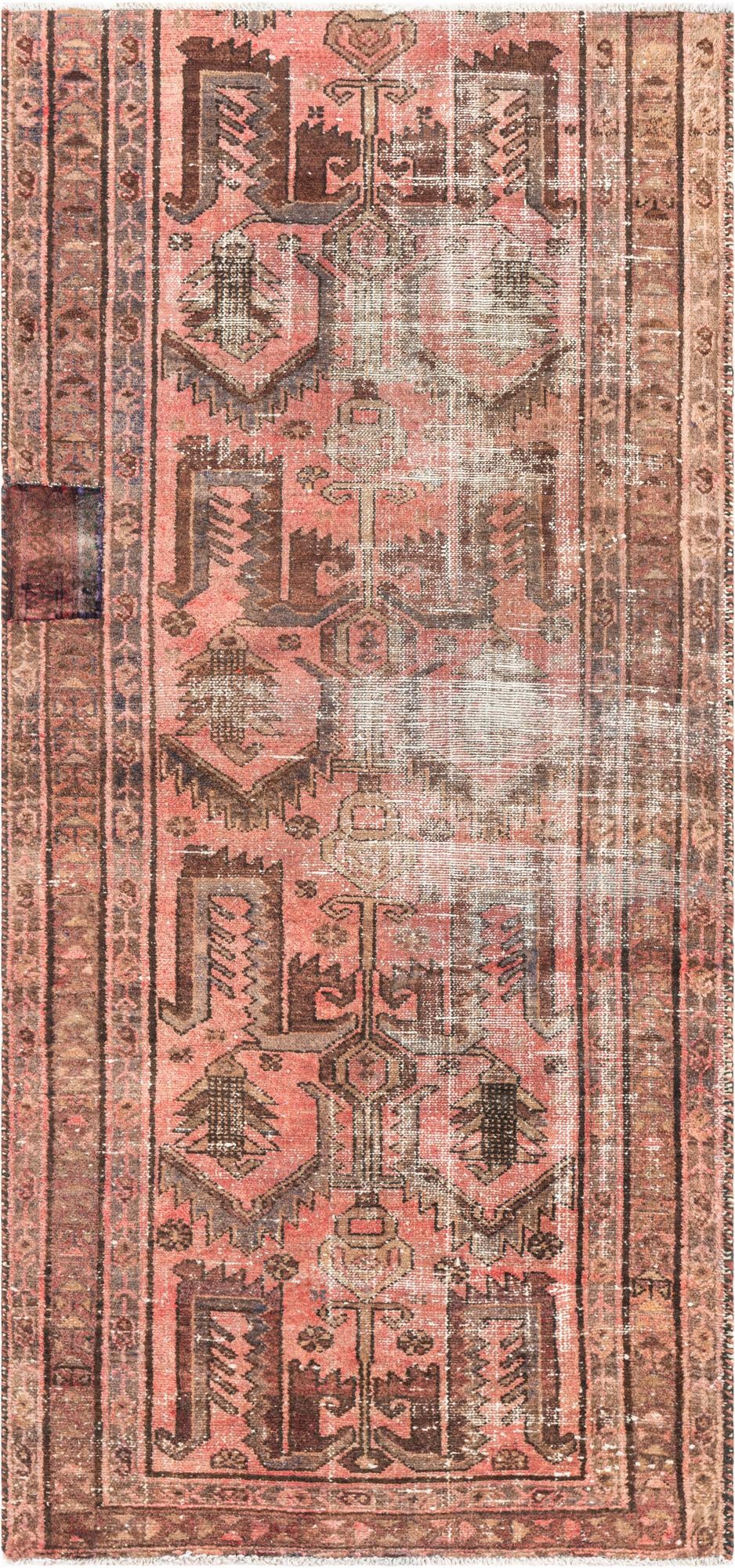 3' 6 x 7' 6 Hand Knotted Ultra Vintage Persian Wool Runner Rug