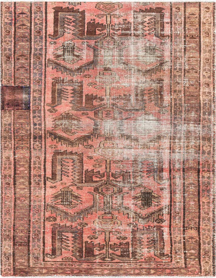 Detail image of 3' 6 x 7' 6 Hand Knotted Ultra Vintage Persian Wool Runner Rug