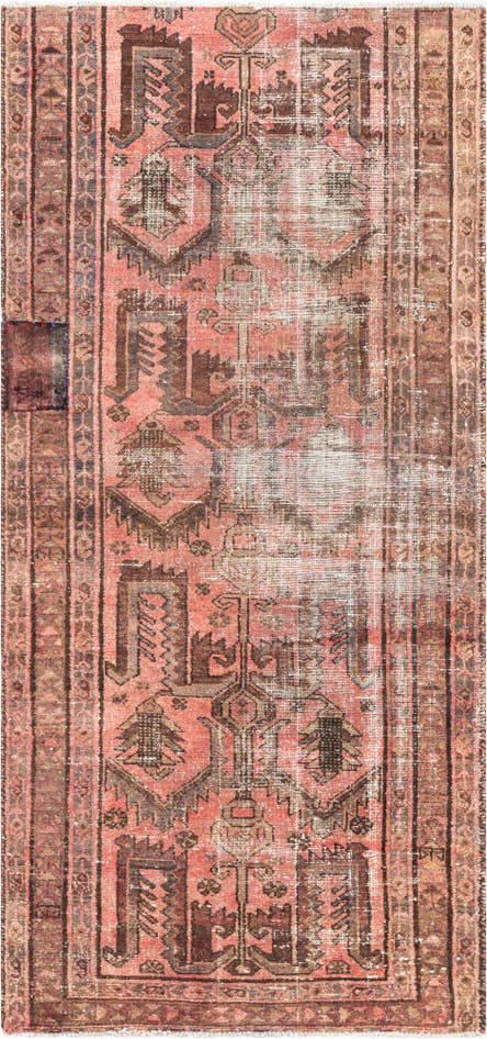 Detail image of 3' 6 x 7' 6 Hand Knotted Ultra Vintage Persian Wool Runner Rug