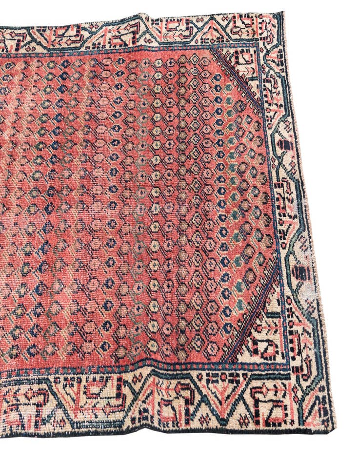 Detail image of 3' 3 x 6' 10  Hand Knotted Ultra Vintage Persian Wool Runner Rug