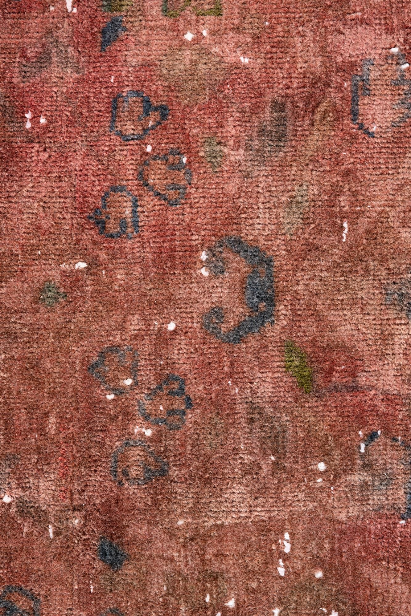 3' 5 x 7' 7 Hand Knotted Ultra Vintage Persian Wool Runner Rug