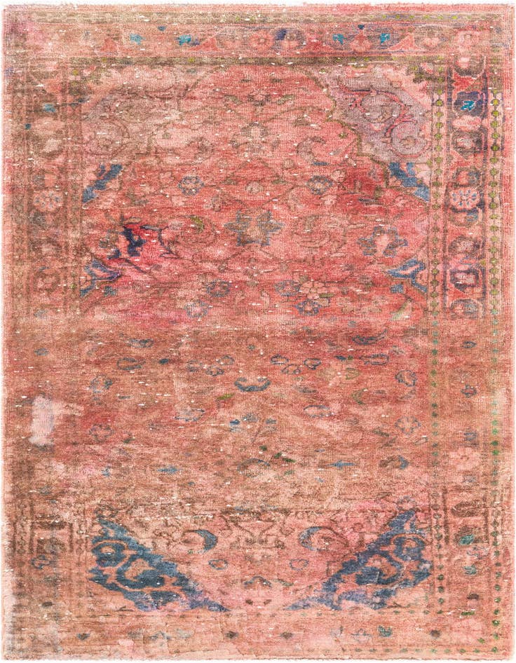 Detail image of 3' 5 x 7' 7 Hand Knotted Ultra Vintage Persian Wool Runner Rug