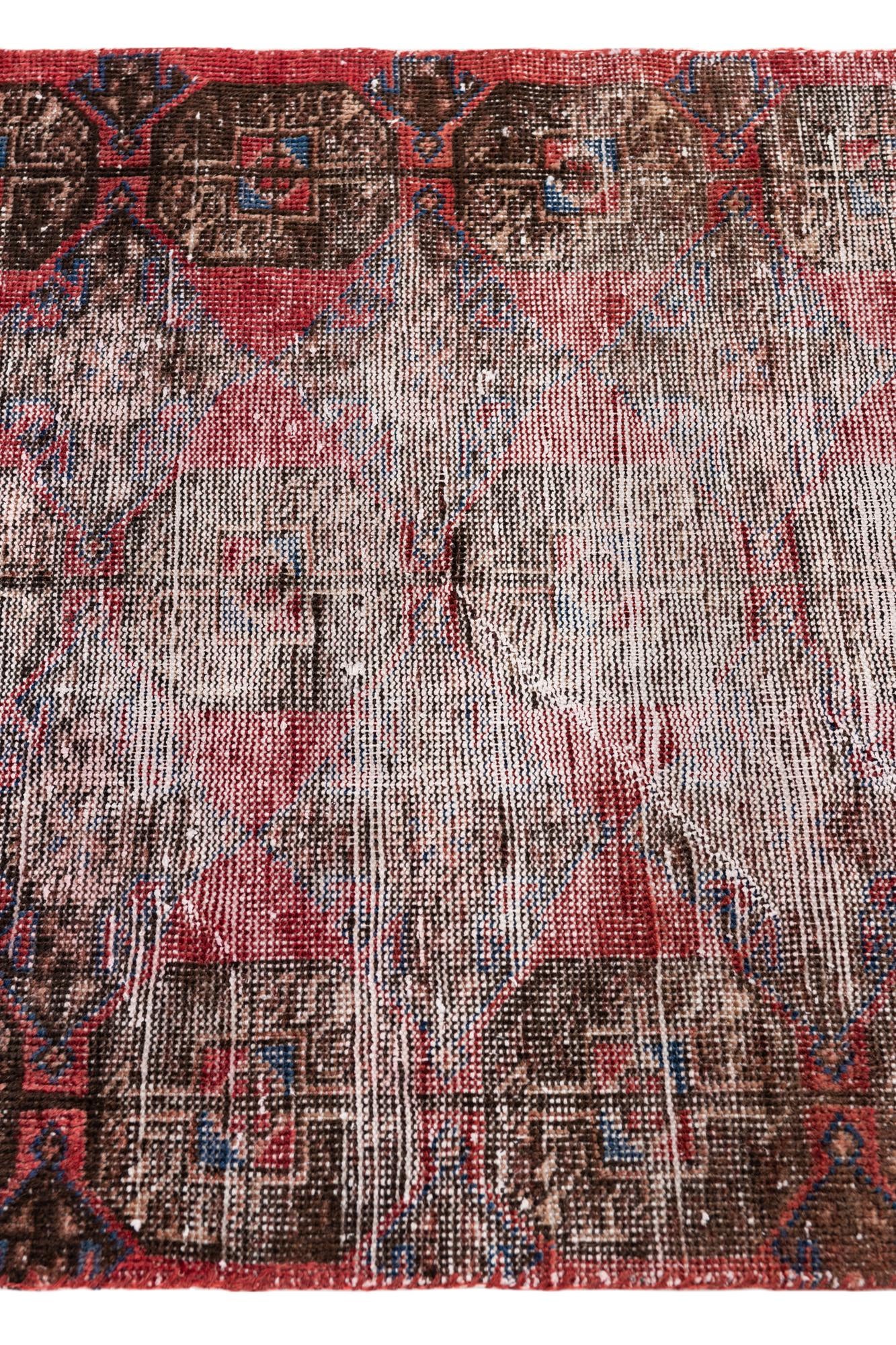 80cm x 195cm Hand Knotted Ultra Vintage Persian Wool Runner Rug