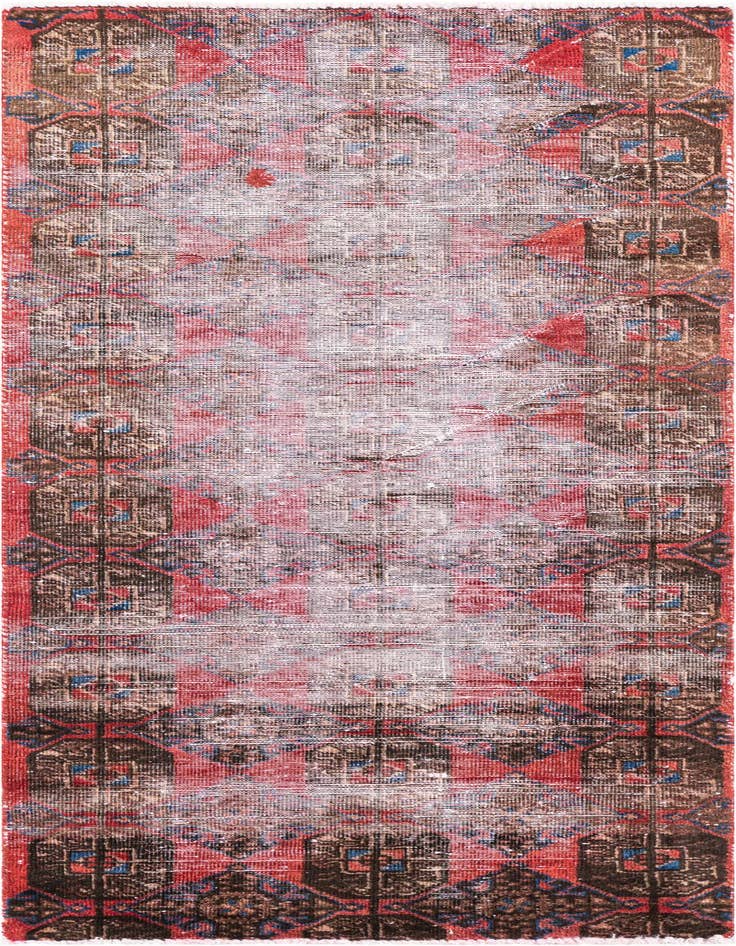 Detail image of 2' 7 x 6' 4 Hand Knotted Ultra Vintage Persian Wool Runner Rug