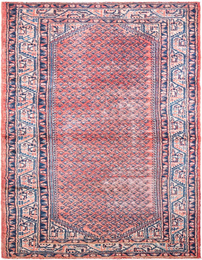 Detail image of 3' 7 x 10' 5 Hand Knotted Ultra Vintage Persian Wool Runner Rug