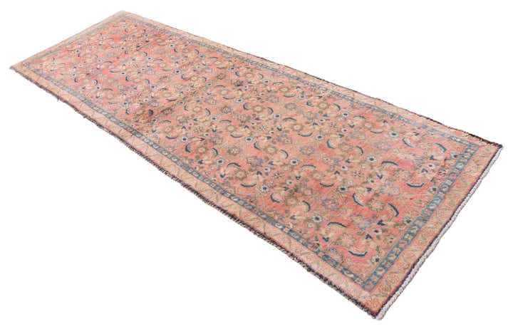 3' 5 x 10' 2 Hand Knotted Ultra Vintage Persian Wool Runner Rug