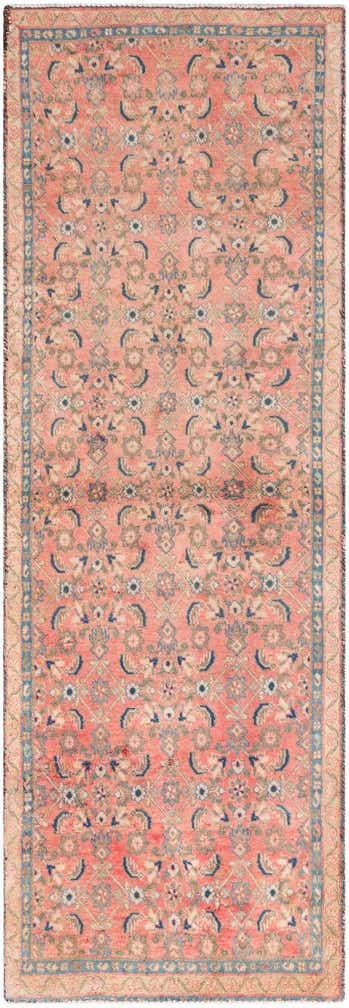 3' 5 x 10' 2 Hand Knotted Ultra Vintage Persian Wool Runner Rug