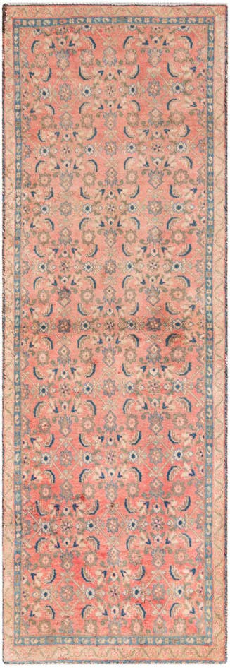 Detail image of 3' 5 x 10' 2 Hand Knotted Ultra Vintage Persian Wool Runner Rug
