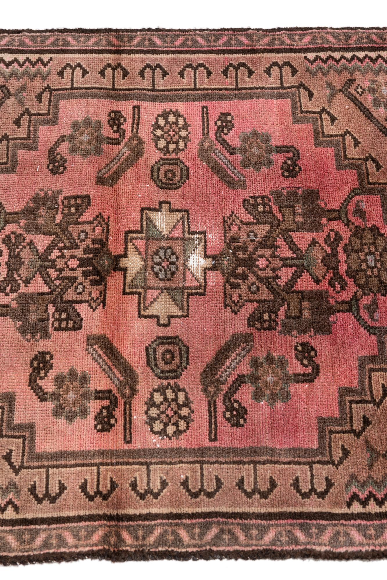 2' 8 x 6' Hand Knotted Ultra Vintage Persian Wool Runner Rug