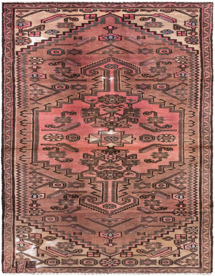 Detail image of 2' 8 x 6' Hand Knotted Ultra Vintage Persian Wool Runner Rug