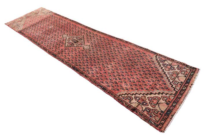 2' 6 x 9' 8 Hand Knotted Ultra Vintage Persian Wool Runner Rug