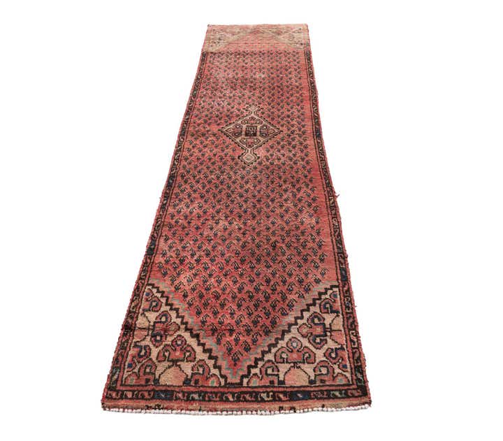 2' 6 x 9' 8 Hand Knotted Ultra Vintage Persian Wool Runner Rug