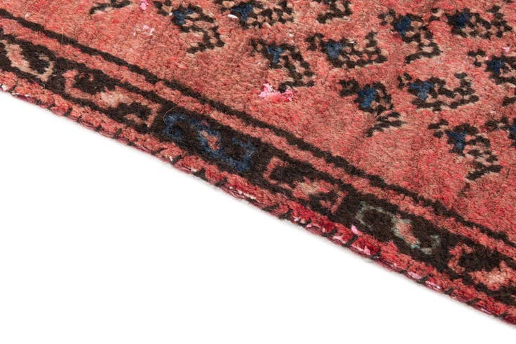 Detail image of 2' 6 x 9' 8 Hand Knotted Ultra Vintage Persian Wool Runner Rug