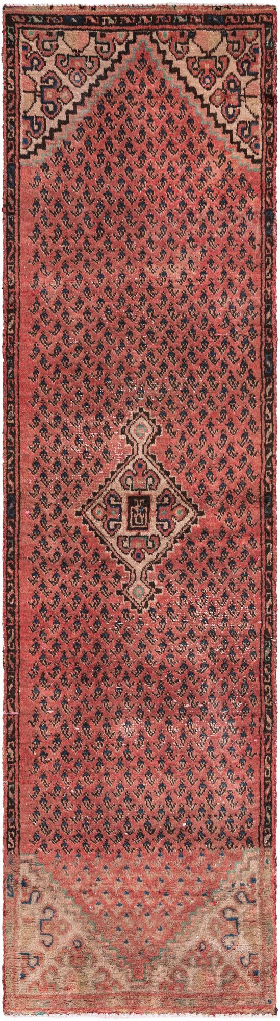 2' 6 x 9' 8 Hand Knotted Ultra Vintage Persian Wool Runner Rug